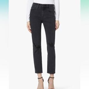 NWT Joe's Jeans The Lara Mid Rise ripped knee in Roulette wash Cigarette Jeans